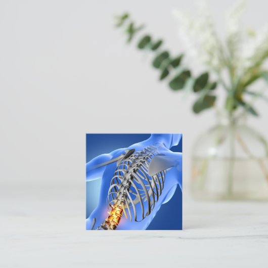 Hintere Schmerz-Foto-grafische quadratische Quadratische Visitenkarte (Stehend Vorderseite)