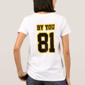 Hintere WEISSE SCHWARZE GOLDBella Flowy T-Shirt (Rückseite)