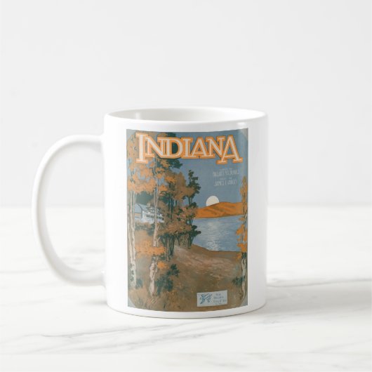 Hinteres Zuhause wieder in Indiana Kaffeetasse (Links)