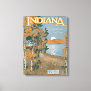 Hinteres Zuhause wieder in Indiana Leinwanddruck