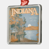 Hinteres Zuhause wieder in Indiana Silbernes Ornament (Links)
