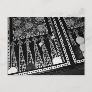 Hintergammon-Karte Postkarte