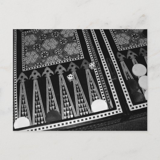 Hintergammon-Karte Postkarte (Vorderseite)