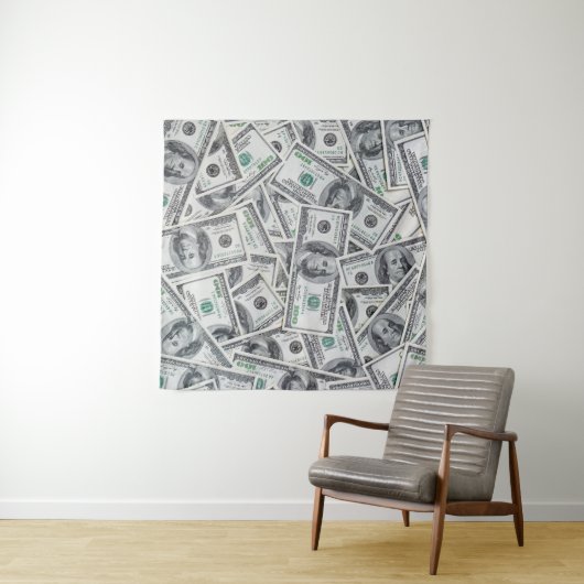 Hintergrund 100 Dollar Rechnungen. Wandteppich (Beispiel (Horizontal))