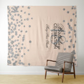 Hintergrund 18. Geburtstag Silver Blush Pink Confe Wandteppich (Beispiel (Horizontal))