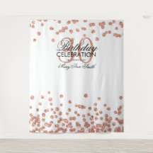 Hintergrund 30. Geburtstag Rose Gold White Confett