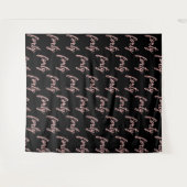 Hintergrund "40" 40. Geburtstag Rose Gold Schwarz Wandteppich (Vorderseite (Horizontal))