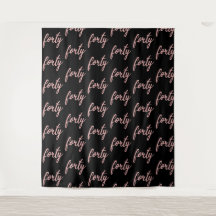Hintergrund "40" 40. Geburtstag Rose Gold Schwarz