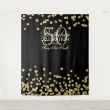 Hintergrund 50. Geburtstag Gold Black Confetti