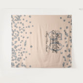 Hintergrund 50. Geburtstag Silver Blush Pink Confe Wandteppich (Vorderseite (Horizontal))