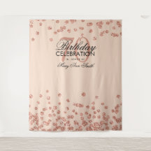 Hintergrund 70. Geburtstag Rose Gold Blush Confett