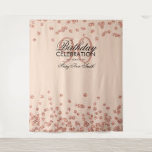Hintergrund 90 Geburtstag Rose Gold Blush Pink Con