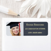 Hintergrund-Abschluss-Foto mit blauem Kopfkarton (Insitu)