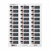 Hintergrund-Abschluss-Foto mit blauem Kopfkarton (Vorne)