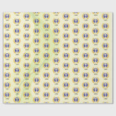 Hintergrund Abstractes Firmenlogo-Muster Verpackun Geschenkpapier (Flach)