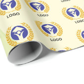 Hintergrund Abstractes Firmenlogo-Muster Verpackun Geschenkpapier (Rolleneckpunkt)