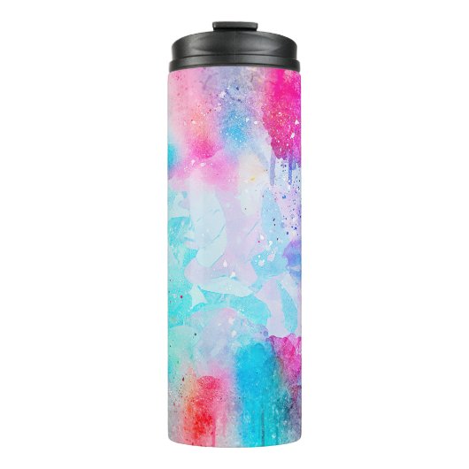 Hintergrund abstrakte Aquarellbilder Thermosbecher (Vorderseite)