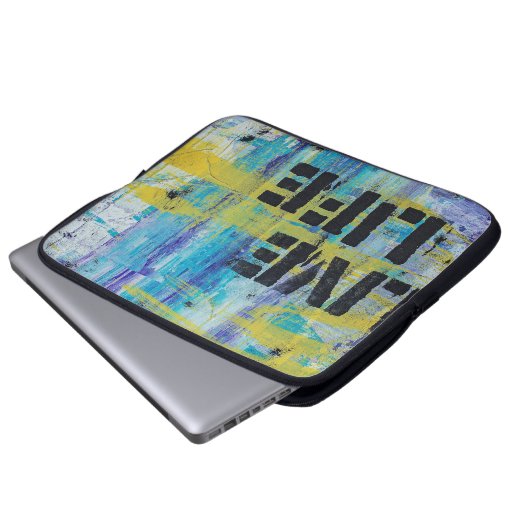 Hintergrund abstrakte Graffiti Laptopschutzhülle (Vorne Knopf)