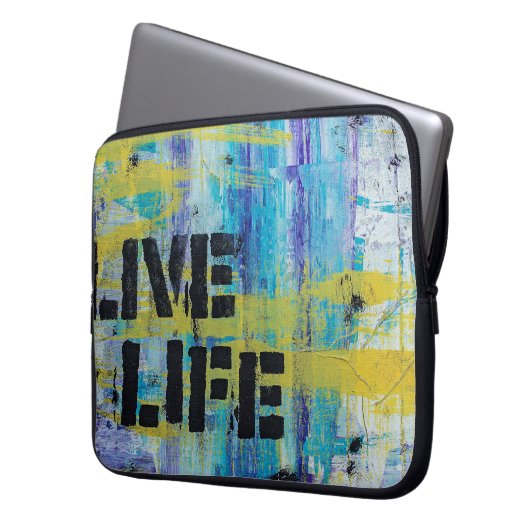 Hintergrund abstrakte Graffiti Laptopschutzhülle (Vorderseite Links)