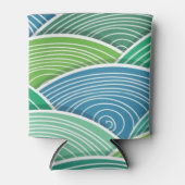 Hintergrund abstrakter, abgerundeter Wellen Dosenkühler (Vorderseite)