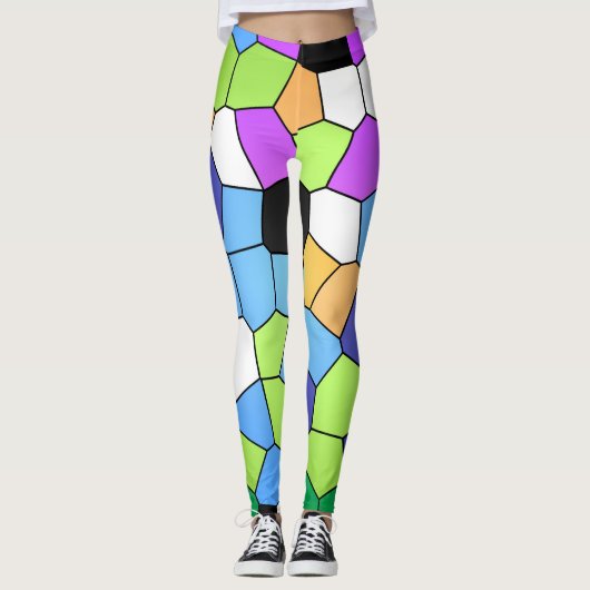 Hintergrund abstrakter Kristalle Leggings (Vorderseite)