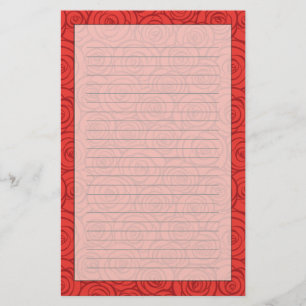 Hintergrund abstrakter Rote Rosen Briefpapier