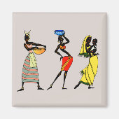 Hintergrund afrikanischer Frauen Magnet (Vorne)