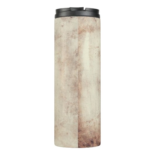 Hintergrund alte schmutzige Holzstruktur Thermosbecher (Rückseite)