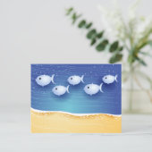 Hintergrund am Strand, Postkarte (Stehend Vorderseite)