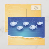 Hintergrund am Strand, Postkarte (Vorne/Hinten)