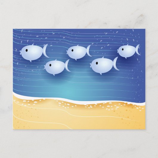 Hintergrund am Strand, Postkarte (Vorderseite)