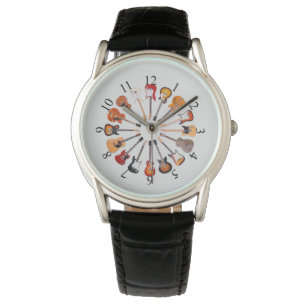 Hintergrund animierter Gitarren Armbanduhr