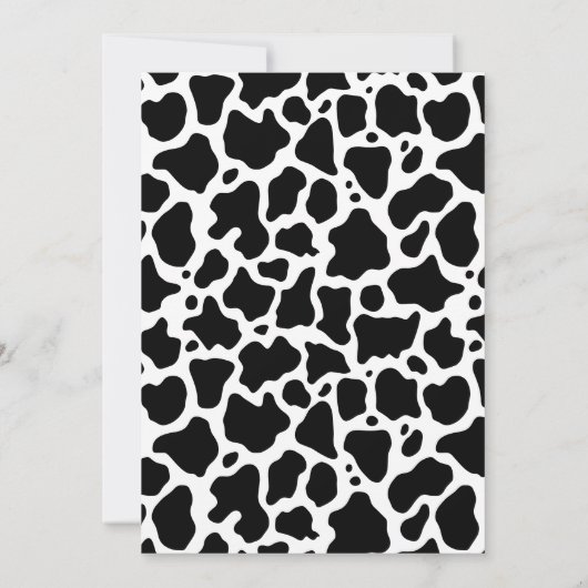 Hintergrund Ankündigung Datum freihalten Kuhmuster (Rückseite)