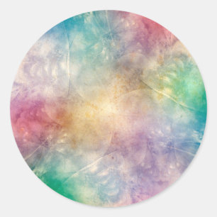 Hintergrund Antike Apophysis-Fraktale I Runder Aufkleber