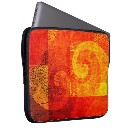 Hintergrund Antiquitätenspiralen Laptopschutzhülle (Vorne Rechts)