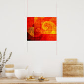 Hintergrund Antiquitätenspiralen Poster (Küche)