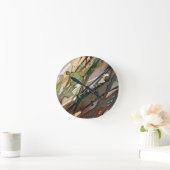 Hintergrund-Aquarell 2 Runde Wanduhr (Zuhause)
