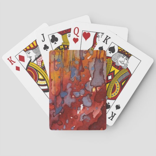 Hintergrund-Aquarell 7 Spielkarten (Rückseite)