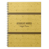 Hintergrund aus Bambusholz in Beige und Braun Notizblock (Vorderseite)