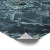 Hintergrund aus blauem Marmor, italienischer Marbe Poster (Ecke)