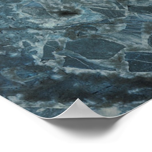 Hintergrund aus blauem Marmor, italienischer Marbe Poster (Ecke)