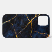 Hintergrund aus blauem Marmor, italienischer Marmo Case-Mate iPhone Hülle (Rückseite (Horizontal))