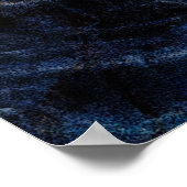 Hintergrund aus blauem Marmor, italienischer Marmo Poster (Ecke)