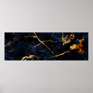 Hintergrund aus blauem Marmor, italienischer Marmo Poster