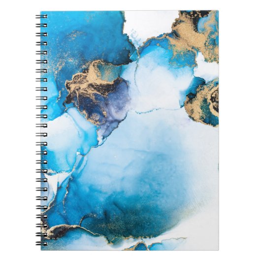 Hintergrund aus blauem Marmor Notizblock (Vorderseite)