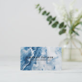 Hintergrund aus blauem Marmor Visitenkarte (Stehend Vorderseite)