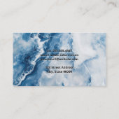 Hintergrund aus blauem Marmor Visitenkarte (Rückseite)