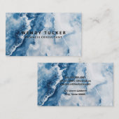 Hintergrund aus blauem Marmor Visitenkarte (Vorne/Hinten)