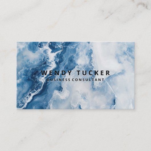 Hintergrund aus blauem Marmor Visitenkarte (Vorderseite)