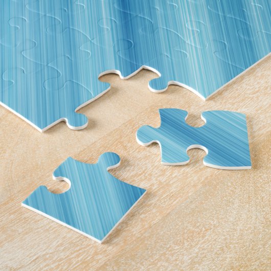 Hintergrund aus blauem Metall Puzzle (Seite)